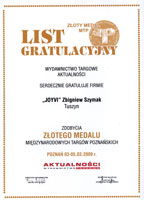 List Gratulacyjny MTP List Gratulacyjny MTP